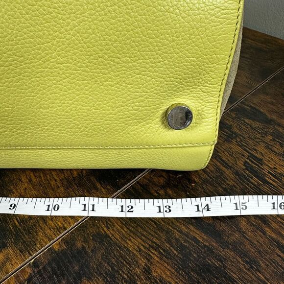 Jimmy Choo Rosalie Satchel 2-Way Bag Suede Leather Beige Yellow - Picture 14 of 16